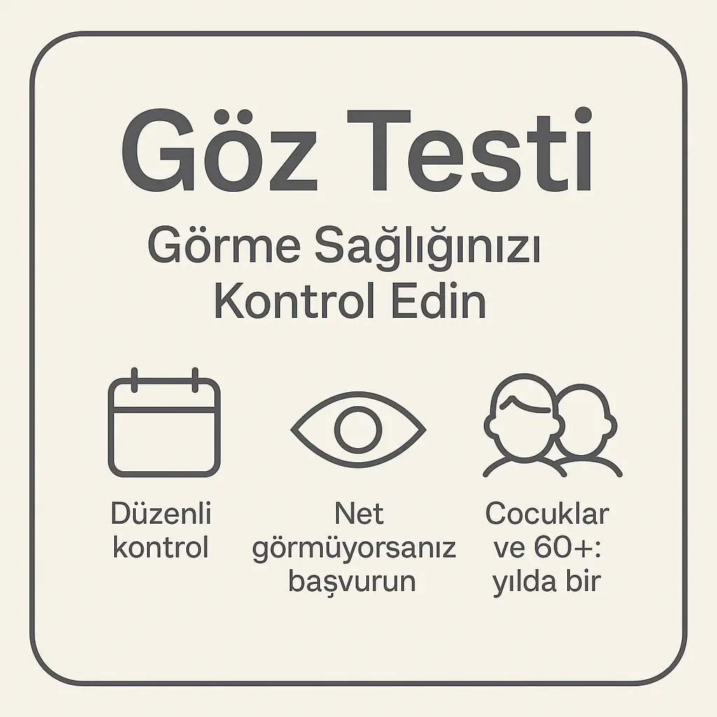 Göz Testi: Görme Sağlığınızı Kontrol Edin